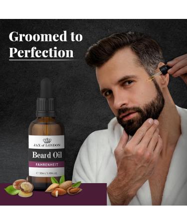 Jax of London Fahrenheit Beard Oil 100ml Beard Care Oil Beard Growth Oil Consists Of Vitamin E Almond Oil Jojoba Oil Argan Oil Luxury Scented Beard Oil Men s Cologne Fragrance Fahrenheit 50 ml (Pack of 1) - Buy Online on GoSupps.com