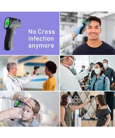 Touchless Forehead and Object Thermometer - Fast & Accurate Dual-Mode 2-in-1 Thermometer in Black - Buy Online on GoSupps.com