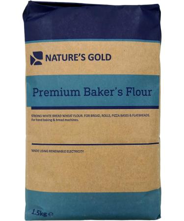 Nature's Gold Premium Baker's Strong White Bread Flour 1.5kg (Pack of 2) - Buy Online on GoSupps.com
