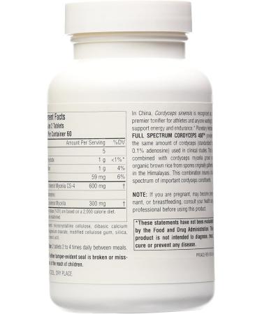 Buy Planetary Herbals Cordyceps 450mg - Full Spectrum, 120 Tablets for Energy & Vitality - Buy Online on GoSupps.com