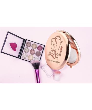SEIRAA Fairytale Travel Makeup Mirror - Belle and Beast Movie Fans Compact Mirror - Buy Online on GoSupps.com