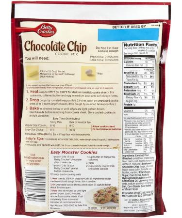 Betty Crocker Chocolate Chip Cookie Mix - 17.5 OZ (496g) - Buy Online on GoSupps.com