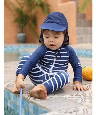 weVSwe Baby Toddler Sun Hat UPF 50+ with Flap Neck Protection - Dark Blue 12-24 Months - Buy Online on GoSupps.com