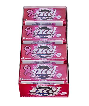 EXCEL Mixed Berry Flavoured Mints 34g Tin 8 Packs Mixed Berry Spearmint