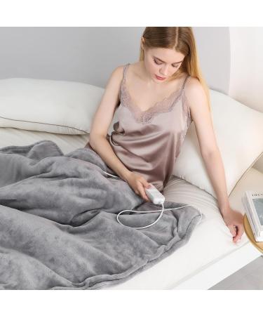 Buy Coriwell 180x130 cm Flannel Thermal Blanket - Electric Heating Blanket with Auto Switch-Off 3 Temperature Settings Washable & Safe for Bed - Gray - Buy Online on GoSupps.com