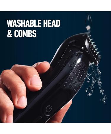 King C. Gillette Cordless Beard Trimmer Kit for Men - Lifetime Sharp Blades, 3 Combs, UK Plug - Gifts for Men - Buy Online on GoSupps.com