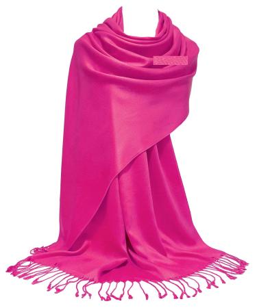 GFM Smooth Shiny Surface Pashmina Style Scarf (L9) L9-crsglb-pink
