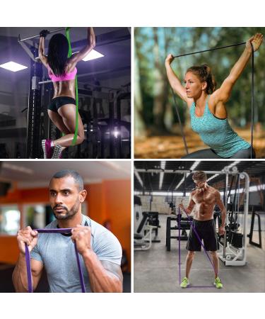TheFitLife Resistance Pull Up Bands - Long Workout Loop Bands for Powerlifting & Fitness Training - Purple - Buy Online on GoSupps.com