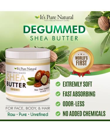 Pure Natural African Ivory Shea Butter 16oz - 100% Pure Body Butter for Dry Skin Eczema Stretch Marks & Anti-Aging - Shop Internationally - Buy Online on GoSupps.com