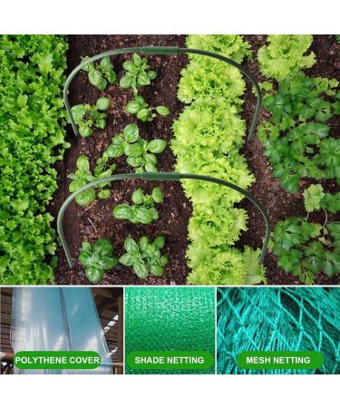 HUIKJI 12Pcs Greenhouse Hoops for Plant Cover Support 20.47Inch Rust Free Steel Gardening Houses Tunnel Support Frame with Plastic Coating Lightweight Tall Plant Grow Tunnel for Garden Fabric - Buy Online on GoSupps.com