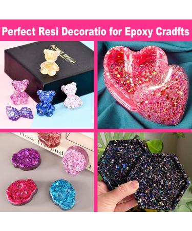 HOLOGRAPHIC Dark Blue Chunky Glitter | 100g Craft Sequins for Resin Nail Art Face & Body | Perfect for Slime & Festival Parties - Buy Online on GoSupps.com