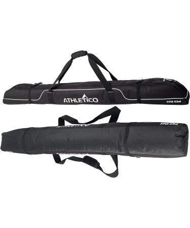 Athletico Diamond Trail Padded Ski Bag - Black 170cm - Single Ski Travel Bag - Buy Online on GoSupps.com