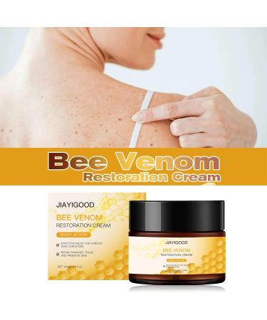 JIAYIGOOD Bee Venom Anti-Aging Face Cream Collagen Boosting Wrinkle Reducing & Skin Firming Treatment 3.5 Oz Gentle for All Skin Types Improves Texture & Hydration - Buy Online on GoSupps.com