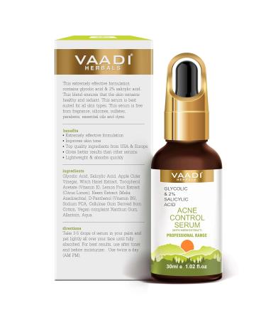 Anti Acne Face Serum | Glycolic & 2% Salicylic Acid - 30ml for Clear Skin - International Shipping Available - Buy Online on GoSupps.com