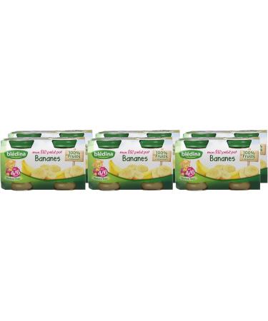Bl dina Mon 1er Petit Pot Bananas Compote from 4/6 Months 2 x 130 g - Pack of 6 - Buy Online on GoSupps.com