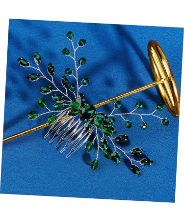Ipetboom Formal Hair Accessories for Women Hair Side Comb Bridal Hair Accessories Hair Gems for Women Rhinestone for Hair Wedding Hair Pins Green Decorate Women's Crystal Girl - Buy Online on GoSupps.com