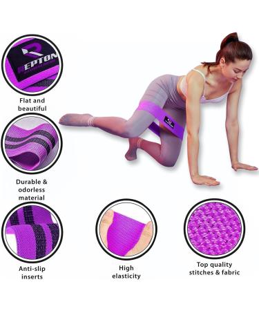 3-Piece Resistance Bands Set for Glutes, Hips, and Legs Workout | Non-Slip Booty Band for Home Gym Fitness | Ideal for Women and Men | Purple Physio Resistant Loop - Buy Online on GoSupps.com