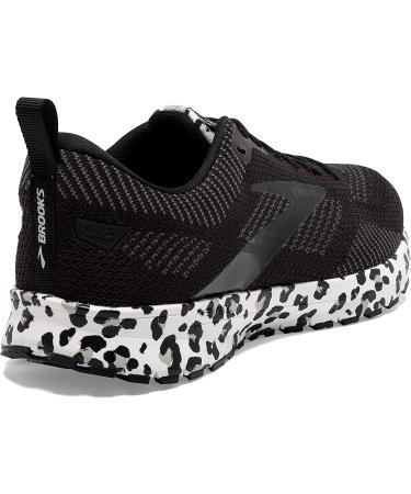 Brooks Revel 5 Women's Sneakers - Lace-Up Closure, Rubber Outsole, Textile Lining - Size 8.5 Black/White/Silver - Buy Online on GoSupps.com