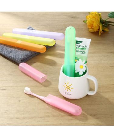 20-Piece Travel Toothbrush Case Holder - Portable Storage for Kids, Classroom Pencil Case, 7 Assorted Colors - Toothpaste Cover Protector for Travel - Buy Online on GoSupps.com