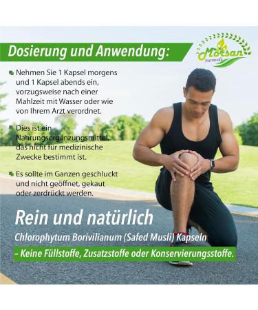 Morsan Nutraveda Safed Musli Chlorophytum Borivilianum 500mg 60 Capsules Kruiden Supplement 1 - Buy Online on GoSupps.com