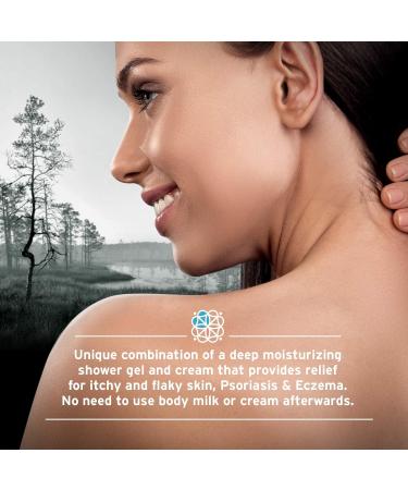 Eczema Body Wash & Cream 2in1 - Peat Mud and Olive Oil Shower Cream. Sulfate Free Treatment for Very Dry & Itchy Skin. Best for Relieving Psoriasis. 250ml - Buy Online on GoSupps.com
