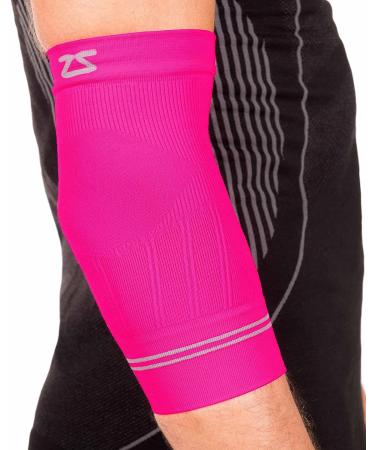 Zensah Compression Tennis Elbow Sleeve for Elbow Tendonitis  Tennis Elbow  Golfer's Elbow - Elbow Support  Elbow Brace Medium Neon Pink - Buy Online on GoSupps.com