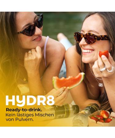HyDR8 Sugar-Free Electrolyte Drink Refreshing Exotic Coconut Flavor | 5 Essential Electrolytes Including Magnesium | 12 x 500ml Perfect for Sports & Celebrations - Buy Online on GoSupps.com