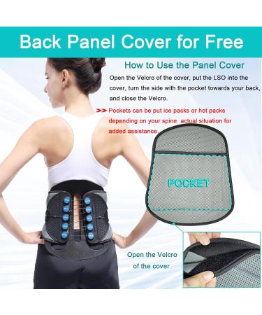 LSO Back Brace for Sciatica Pain Relief | Removable Decompression Panel & Pulley System | Large Size for Disc Injury & Post-Surgery Support - Buy Online on GoSupps.com