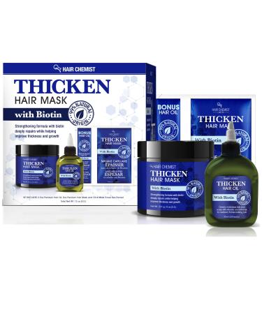 Hair Chemist Thicken Hair Mask with Biotin 3-PC Hair Care Box Set