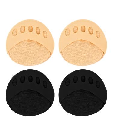 WLLHYF 2 Pair Honeycomb Forefoot Pads Metatarsal Pad Ball of Foot Cushions Prevention Pain Non-Slip Reusable Relief Feet Sweat Pads for Women Men Unisex Various Shoe Types