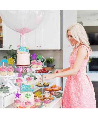 7Pcs Mermaid Happy Birthday Cake Toppers Cupcake Toppers Decorations for Girls Kids Mermaid Party Decorations Mermaid Birthday Cake Decorations for Girls Kids Baby Shower Mermaid Theme Party Supplies - Buy Online on GoSupps.com