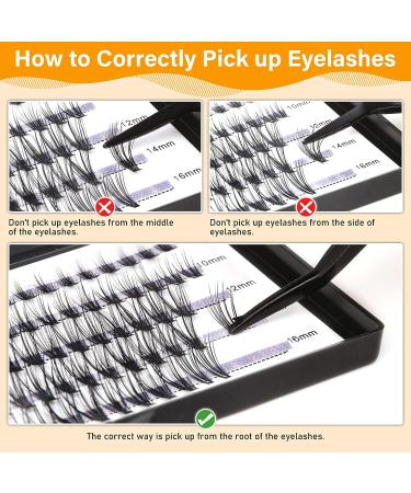Qinzave DIY Individual Lash Extensions C Curl Mix 8-16mm - Complete Kit for Soft, Comfortable Lash Cluster Extensions at Home - Buy Online on GoSupps.com