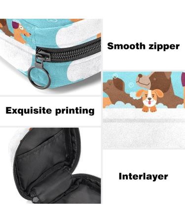 Blue Dog Sanitary Napkin Storage Bag | Menstrual Cup & Makeup Organizer for Girls | Portable & Multicolored - HomeDecorZone - Buy Online on GoSupps.com