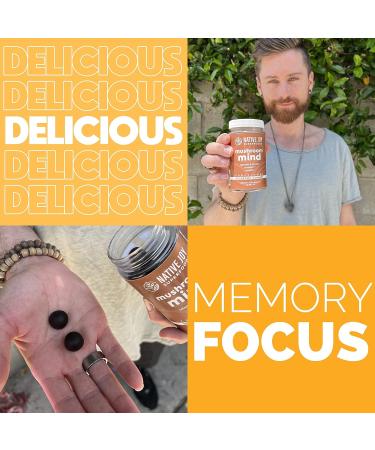 Native Joy Mushroom Mind Gummies - Immune System & Brain Boost - Lions Mane, Cordyceps, Reishi - Natural Energy & Focus - 60 Count - Buy Online on GoSupps.com