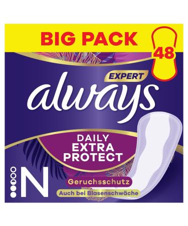 Always Dailies Extra Protect Slip Invoors Women Normal (48 Tying) Giga Pack odor -neutralizing breathable flexible 48 pieces (1 Pack) New