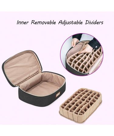 CURMIO Essential Oil Storage Case - 40 Bottle Organizer with 2 Detachable Pouches and Handle, Black (Bag Only) - Buy Online on GoSupps.com