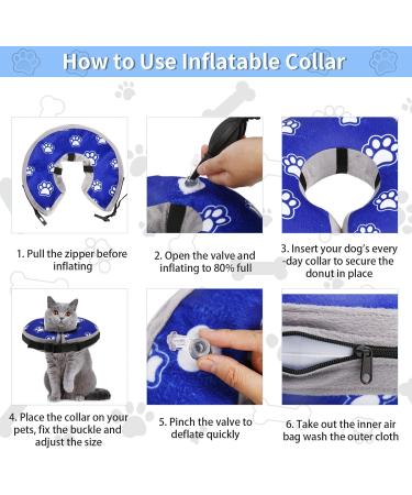 FWLWTWSS Inflatable Protective Dog Collar - Adjustable Buckle for Recovery | XL Neck 45.7cm-63.5cm - Comfortable & Leak-proof Design - Buy Online on GoSupps.com