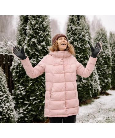 Shop Andiker Winter Women Ski Gloves - Waterproof Touchscreen Anti-Slip Black & Pink for Skiing Running & Cycling - Buy Online on GoSupps.com