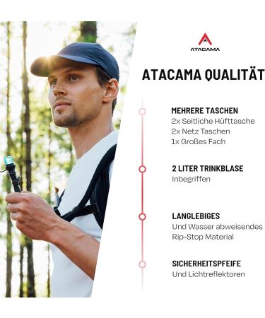 Atacama 2L Drinking Bladder - Waterproof System with Reflective Backpack | Perfect for Trekking Hiking & Cycling - Available in Red & Blue - Buy Online on GoSupps.com