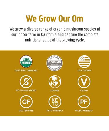Om Mushrooms Mushroom Master Blend 3.17 oz - Organic Superfood Supplement - Buy Online on GoSupps.com