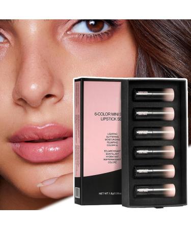 Set of 6 glossy lipsticks for women - Long-lasting lipstick - Waterproof - Lip gloss - Long-lasting matte lipstick for women and girls - Buy Online on GoSupps.com