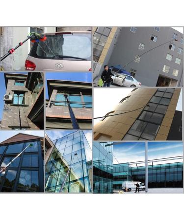 Outdoor Window Cleaning Brush Extension Water Fed Pole Adjustable Teleswindow Cleaning Brush System for Photovoltaic Panel Cleaning Trucks Windows Glass Wall Washing Tool/12 30Ft/9M - Buy Online on GoSupps.com