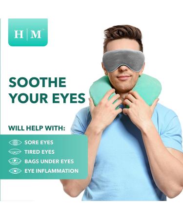 Microwave Activated Warm Eye Compress for Dry Eyes, Blepharitis & Stye Treatment - Reusable Gel Mask for Puffy Eyes, Dark Circles & Hangovers - Buy Online on GoSupps.com