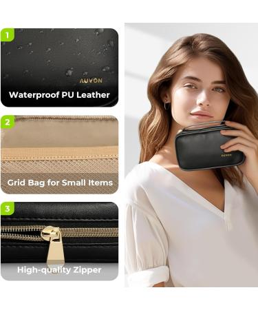Buy AUVON Weekly Pill Organizer 2x Daily with Leather Bag - Portable 7-Day AM PM Pill Box for Vitamins & Medications - Buy Online on GoSupps.com