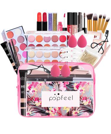28pcs Professional makeup kit Make up set teenagers girls Girls make up set 9 to 12 With Lip gloss eye shadow mascara eyeliner concealer etc.for Teenage & Adults