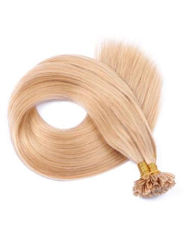 Keratin Bonding #18 Nature Ashblond 60cm 50 Strands 100% Remy Real Hair U-Tip Extensions by Novon Hair - Premium Quality Hair Extensions for International Shipping - Buy Online on GoSupps.com