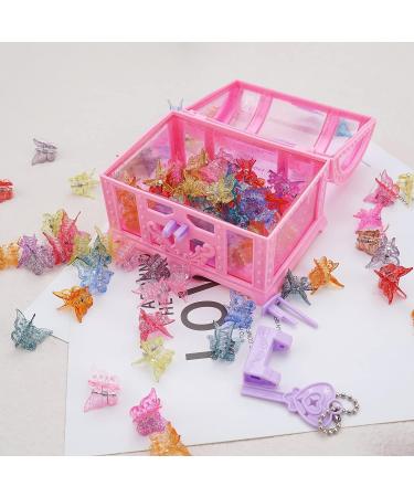 100 Pieces Mini Butterfly Hair Clips for Baby Girls - Sparkle Candy Colors | Toddler Party Gifts | 2 cm - Buy Online on GoSupps.com