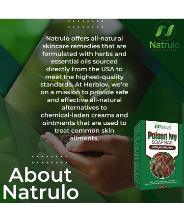 Natrulo Poison Ivy Soap Bar - All Natural Treatment for Poison Ivy, Oak & Sumac - Anti-Itch Cleanser Bar - Soothes Rashes - 4 oz Bar Made in USA - Buy Online on GoSupps.com