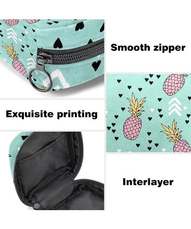 Pineapple Heart Pattern Menstrual Storage Bag - Period Kit Pouch for Women, Girls, Menstrual Cup and Tampons - Color 3 - Buy Online on GoSupps.com