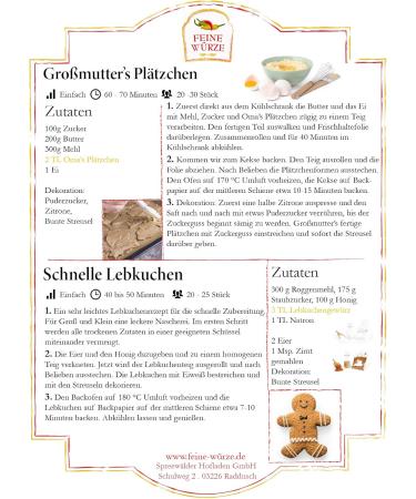  Feine W rze Christmas Spice Kit | Granny Cookies | Classic Christmas Spices | Premium Quality | Gluten Free | 75g - Buy Online on GoSupps.com